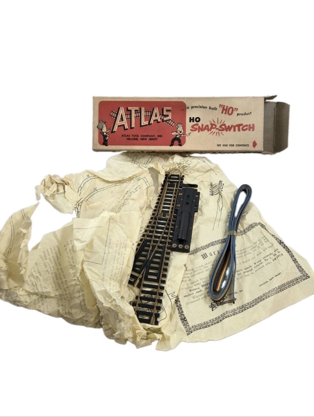 VTG Atlas Snap-Switch HO Model Train Remote Control Right Track #51 With Box